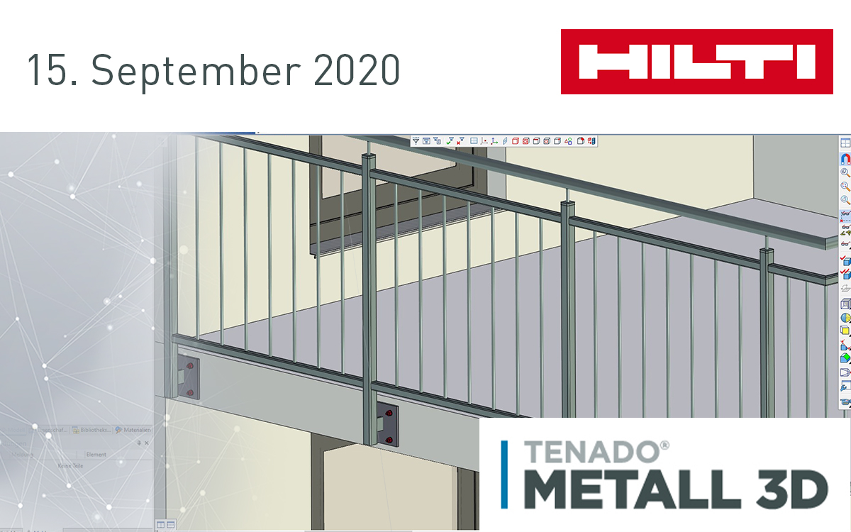 TENADO METALL 3D im Hilti Webinar TENADO METALL 3D im Hilti Webinar